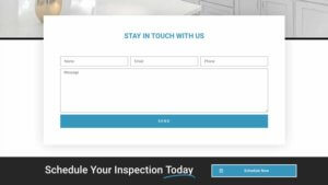 home inspector website contact page