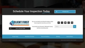 home inspector website footer design