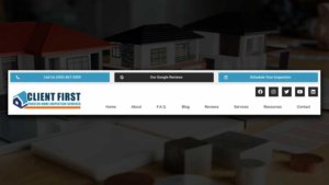 home inspector website header design