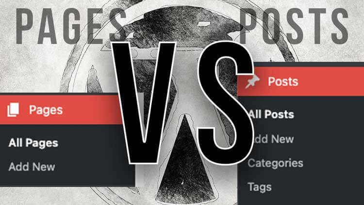 wordpress pages vs posts
