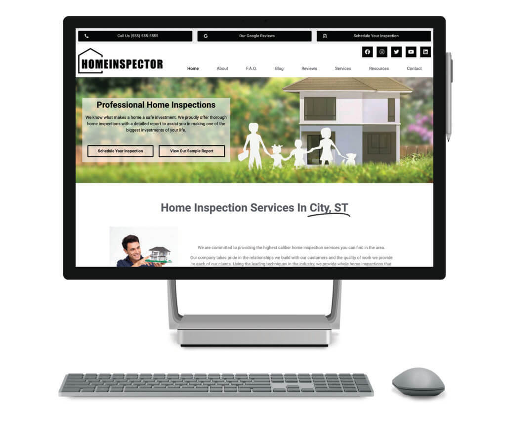 home inspector website template